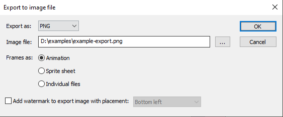 Export options